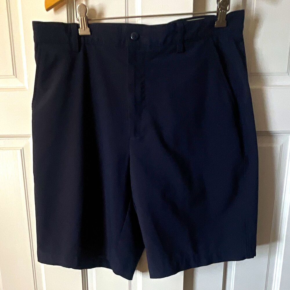 FootJoy Men's Performance Golf Shorts Size 34 Navy Flat Front Stretch